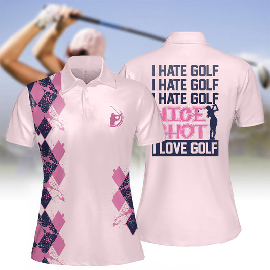 Women's I Hate Golf I Love Golf Polo Shirt