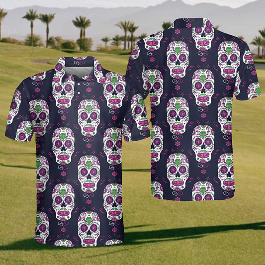 Mens Skull Polo Shirt