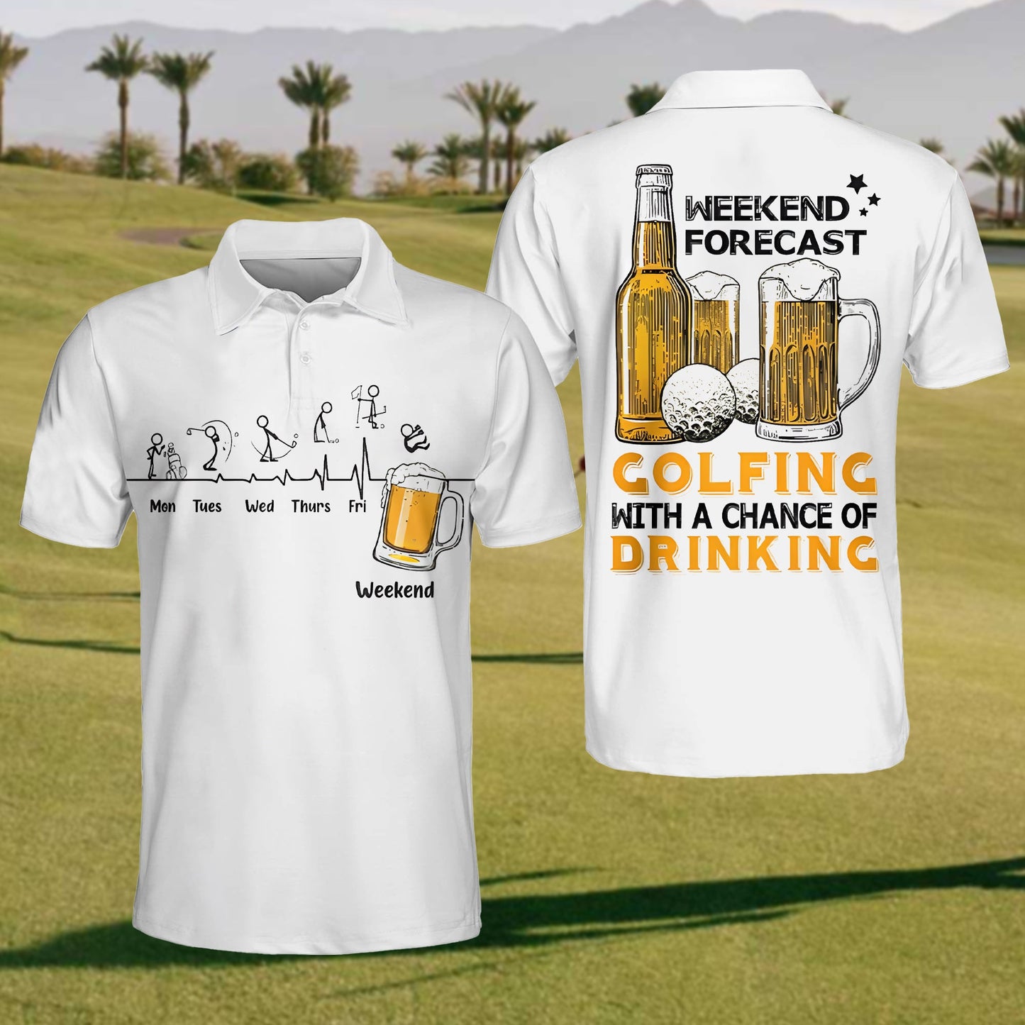 Mens Golf Weekend Polo Shirt