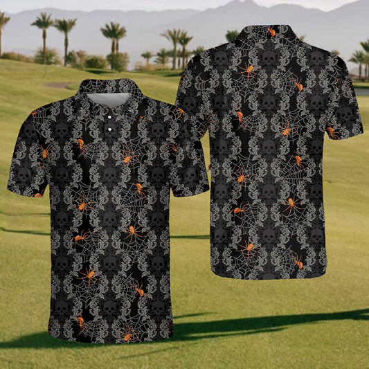 Men's Skull & Spider Polo Shirt