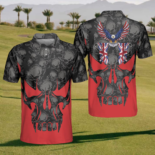 Men's Eagle and Skull Golf Shirt