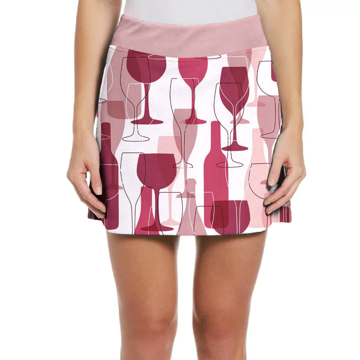 Golf Wine Seamless Pattern Women Skirts （Leggings not included）