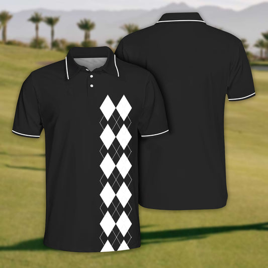 Men's Black Golf Polo Shirt