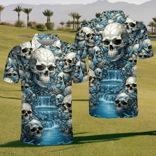 2024 Mens Skull Polo Shirt