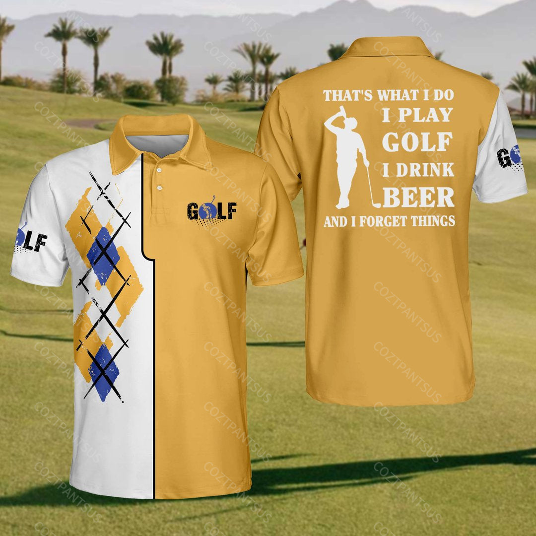 Men's Golf & Beer Polo Shirt