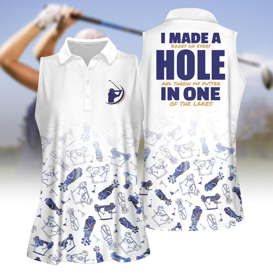 Funny I Made A Hole In One Women Sleeveless Polo Shirt