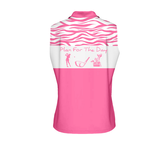 Plan For The Day Golf Women Sleeveless Polo Shirt